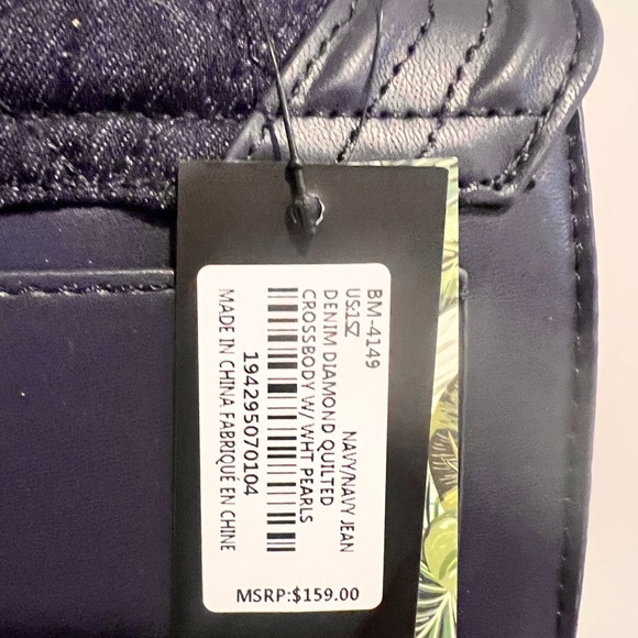 Badgley Mischka denim Quilted Shoulder Bag - Picture 4 of 6